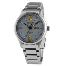 EPOCH Herren Automatikuhr, leuchtend, Japan Miyota 21Jewels Sapphire WR100M, Chinesisch, Englisch, Wochentagsanzeige, 40MM