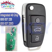 DIYKEY For Audi A1 Q3 2012 2013 2014 2015 2016 Integrated 48 Chip P/N: 8X0837220 8X0837220D Smart Key Remote 434MHz ASK Fob