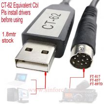 USB zu MD 8P für FT-817/818/857/897D Yeasu Radio CAT Kabel CT-62 PC Schnittstelle/Programmkabel