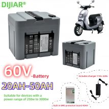 Luftfracht, kleine White-Box-Batterie, 60 V 20 Ah-50 Ah, neue 18650-Lithiumbatterie, geeignet für Motoren unter 3000 W