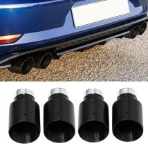 1 Stücke Mattschwarz Edelstahl Auto Schalldämpfer Spitze Auspuffspitze Für Golf R GTI MK7 Abgasanlage 51 MM 54 MM 57 MM 60 MM 63 MM Düse