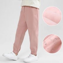 Mit Fleece gefütterte Softshell-Hose für Kinder, warme Herbst-Winter-Unisex-Sporthose, Outdoor-Aktivkleidung für Kinder