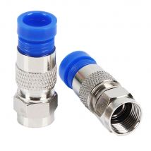 10 Stück F-Typ RG6 Kompressionsanschlüsse für Koaxialkabel – Satelliten- und Kabel-TV-Adapter-Set