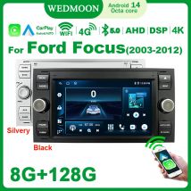 Android 14 Auto inalámbrico Carplay Radio de coche para Ford Focus Mondeo C-MAX S-MAX Galaxy II Kuga Fiesta Fusion kuga Mondeo 2003-2012