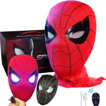 Maska Spidermana Oczy Ruchomy Pilot Peter Parker Spiderman zabawki dla dzieci Kostium Cosplay na Halloween Maska Prezenty świąteczne