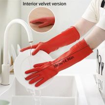 Geschirrspülhandschuhe, verdicktes Rindersehnenlatex, langlebiger, wasserdichter Arbeitsschutz aus Gummi, Reinigungs- und Waschkleidung