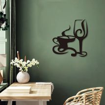 Cifbuy Kaffee-und Wein becher Eisen Indoor Outdoor Handwerk, Innendekoration, ideal für Wohnzimmer, Wand dekoration