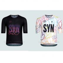 SYN Men's Cycling Jersey with Three Pockets Summer Breathable Road Cycling Short Sleeve Cycling Jersey Mountain Bike Clothing