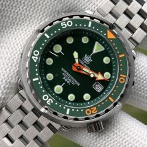 STEELDIVE SD1975C Mens Automatic Watches Men Dive Watch 300m Waterproof Mechanical Wristwatch C3 Luminous Clock Sapphire Mirror