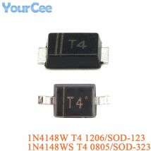 100 Stücke 1N4148W 1N4148WS 0805 SOD-323 1206 SOD-123 SMD T4 Schalter Diode Schaltdiode SMT