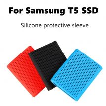 Silikonowa osłona dysku twardego z żelem krzemionkowym, odporna na upadek, odporna na wstrząsy, oddychająca, wielokolorowa do Samsunga T5