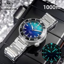 Reloj Automático ADDIESDIVE para hombre, cristal de zafiro superluminoso, resistente al agua hasta 1000m, reloj de pulsera para buzo, relojes con bisel de cerámica para hombre