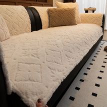 Einfarbig Winter Warme Sofa Abdeckung Staubdicht Haushalt Universal Möbel Schutz Verhindern Katze Kratzer Couch Kissen Artikel