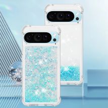 Niedliche Bling-Glitzer-Handyhülle mit flüssigem Treibsand für Google Pixel 10, 9, 8, Pro, XL, 9A, 8A, 7A, Anti-Fall-Schutz, klare, weiche Rückseite
