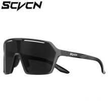 SCVCN Polarisierte Fahrradbrille, modische Sonnenbrille für Herren, photochrome Damen, Fahrrad, Rennrad, Brillen, Fahrradbrille, UV400, MTB