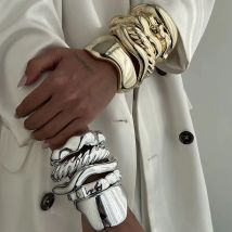 DIEZI Übertrieben Gold Silber Farbe CCB Manschette Armreifen Vintage Punk Unregelmäßige Geometrische Kunststoff Armreifen Frauen Armband Männer Schmuck