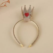 Crown Headband for Girls Sweet Elegant Baroque-Style Tiara Personalized Hair Accessories for Cosplay Party and Christmas