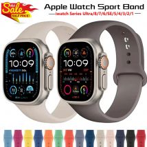 Silikonowy pasek do zegarka Apple Watch 44 mm 40 mm 45 mm 41 mm 42 mm 44 45 mm correa bransoleta iwatch series 7 8 se 3 5 6 9 Ultra 2 49 mm