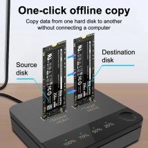 USB 3.1 Typ C auf M.2 SATA Dual Bay SSD Gehäuse Externe Festplatte Kopierer Festplatte Dockingstation für M2 HDD SSD Reader