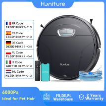 Honiture G20 Pro Robot Aspirapolvere 6000Pa 180 minuti Autonomia Navigazione intelligente Pulizia completa 3 in 1