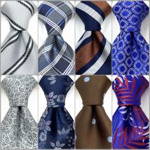 Blaue Herrenkrawatte, braune Krawatten für Männer, Hochzeitsgast, Geschenk, klassische graue Seidenmischung, Party, Weihnachten, Dropshipping