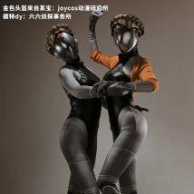 Atom Herz Cosplay Kostüm Roboter Zwillinge Cosplay Overall Spiel links und rechts Atom Herz Figur Dixie Bodysuit blonde Perücke