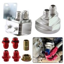 Universal AN10 & AN8 M20*1,5 & 3/4"-16 UNF Ölfilterkühler Umzug Sandwichplattenadapter Schwarz/Rot