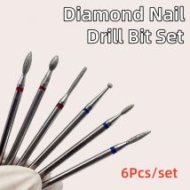 6 Teile/satz Diamant Häutchen Sauber Nagel Bohrer Set-Sicherheit Rotary Hartmetall für Russische Maniküre Ideal für Nagelhaut Nail art Werkzeuge
