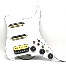 SSH Guitar Pickguard Wiring Loaded Prewired + Silence Switch ST Electric Guitar Double Coil Pickup Black White