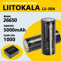 1-18 sztuk LiitoKala lii-50A 26650 5000mah bateria litowa 3.7V 5000mAh 26650-50A akumulator odpowiedni do latarki