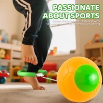 Skip Ball for Kids Adults Outdoor Toys Kindergarten Single Foot Hop Ball Coordination Training Elastic Bouncy Interactive Toys
