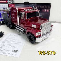 WS-570 New Big Truck Car Shaped Caixa De Som Bluetooth Speaker with TF USB FM AUX Selfie TWS LED Light Wireless Subwoofer