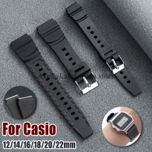 Silicone Rubber Strap for Casio W800H A158/168 AE1200 SGW400 F91W F84 F105/108 Watch Band 12mm 14mm 16mm 18mm 20mm 22mm Bracelet