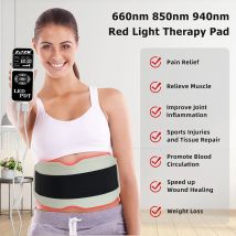Cintura per terapia della luce rossa in silicone NIR Dispositivi per terapia della luce a infrarossi per schiena Addome Ginocchia Polsi Giunti 450 chip LED