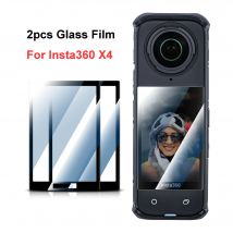 Película protectora de pantalla de vidrio para Insta360 X4, accesorios antiarañazos para Insta 360 X4, película protectora de cobertura completa, 2 piezas
