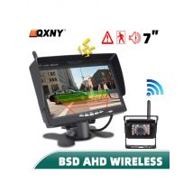 Wireless Backup Camera Rear View Cam BSD 7 Inch Monitor AHD1080P for Truck Bus RV Camper Trailer Excavator Pickup