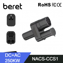 BERET CCS2 to Tesla AC+DC Adapter Fit for Tesla Model 3/X/Y CCS2 Combo NACS Adapter Support CCS2 and Type2 Charger