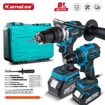 Kamolee 13 mm bürstenloser elektrischer Schlagbohrschrauber, kabelloser Elektroschrauber, Heimdekoration, Elektrowerkzeuge, anwendbar auf 18 V 21 V Akku
