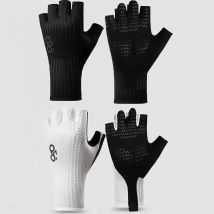 バZYAF SigurSommer Atmungsaktive Halbfinger-Fahrradhandschuhe Ultraleichte Rennradhandschuhe Anti-Rutsch-Silikonpolster Kühlende Sportausrüstung