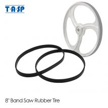 TASP 2 pezzi 8" elastico per sega a nastro per pneumatici per sega a nastro per la lavorazione del legno da 1425 mm anello in gomma per rotella di scorrimento