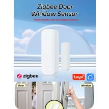 ZigBee Smart Door Window Sensor Tuya Magnetic Detector Security Protection Open Closed Alarm APP Remote Works with Alexa Google