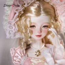 BJD Doll 1/4 Unana Full Set B Curvy Body Cute Face European Court Rococo Style Lolita Outfit Tiered Dress Shuga Fairy Figure