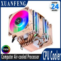 XUANFENG Raffreddato ad Aria CPU Cooler 90mm Ventola Doppia Torri 4/6 Tubo di Calore 4pin/PWM Compatibile LGA2011 115x1200 1700x79x99 AMD am3 am4