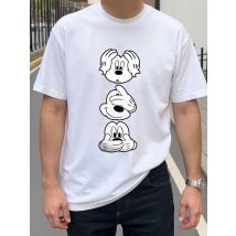 Disneys lustiges Mickey Mouse Print T-Shirt Sommermode Cartoon Baumwolle Kurzarm T-Shirt Herrenbekleidung Y2k Damenkleidung