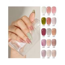 MAYCHAO Transparent Nude Jelly Gel Nail Polish Semi Permanent 7.3ml Top Coat Soak Off UV LED Varnish Nail Art Design Base Gel