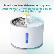 Fontana per gatti Acqua circolante completamente automatica Dispositivo per bere fiori popolare Lampada a induzione rossa e blu a LED