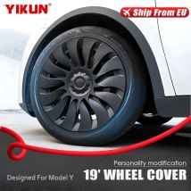 YIKUN 4PCS Radabdeckung für Tesla Model Y 19 Zoll Performance Gemini Reifen Nabenkappe Vollfelgenabdeckung Autozubehör 2020-2024 2023