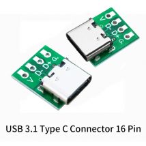 10/5/1 szt. TYPU C Złącze USB 3.1 typu C 16-pinowe urządzenie testowe Płytka PCB Adapter do kabla do