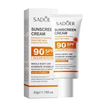 SADOER Spf 90+ Crema solare per viso Tutto il corpo Uso Protezione solare Resistente ai raggi UV Riparazione Protezione solare solare per il viso