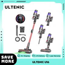 Ultenic U16 Flex Aspiradora inalámbrica 45KPa Succión 60min Tiempo de ejecución, 180 °   Varita flexible, cepillo antienredos, carga para montaje en pared